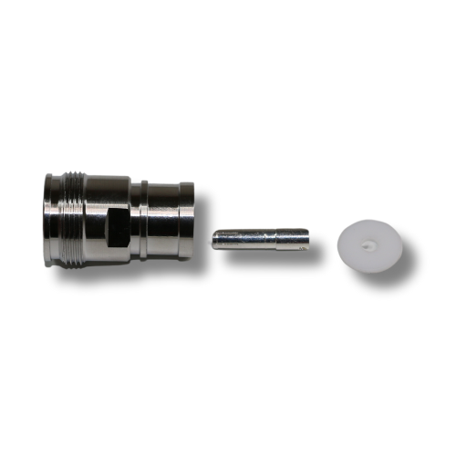 1/2" Super Flexible - 4.3-10 Female - Straight - Solder Center Crimp Outer connector