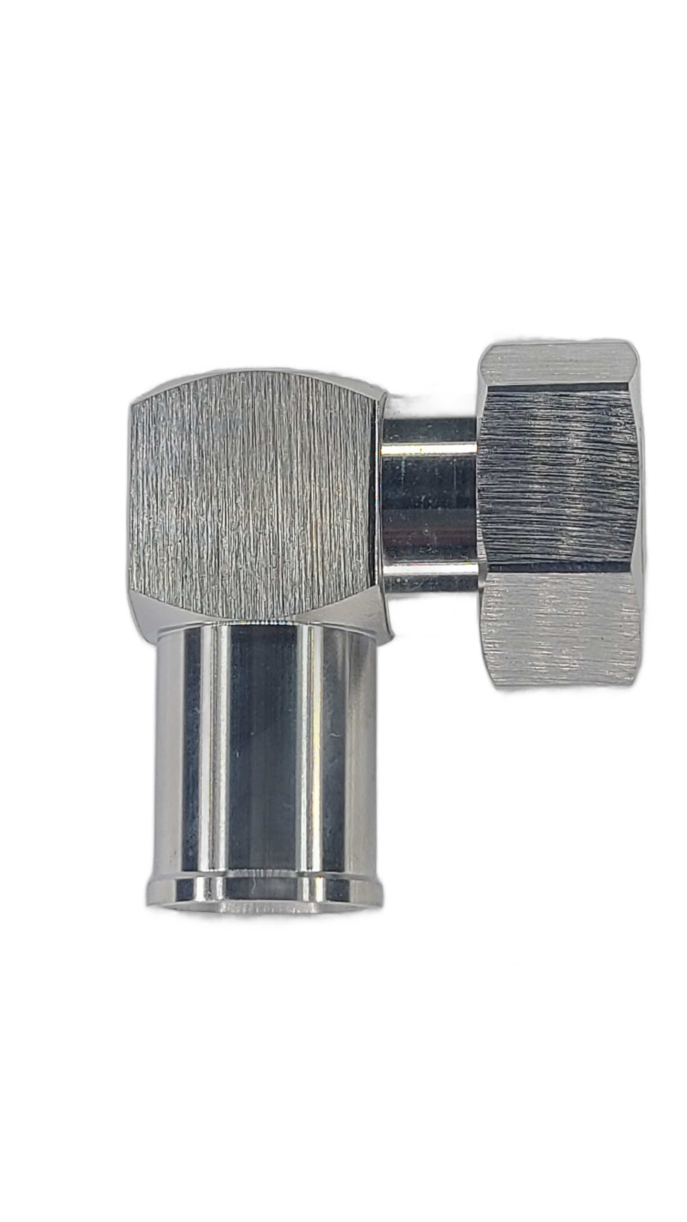 1/2" Super Flexible - 4.3-10 Male - Right Angle - Solder Center Crimp Outer connector