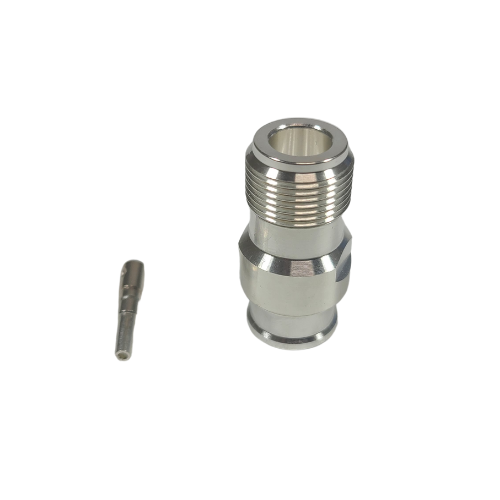 1/2" Super Flexible - N-Type Female - Straight - Solder Center Crimp Outer connector