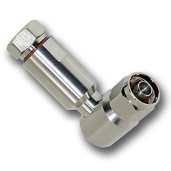 1/2" Super Flexible - N-Type Male - Right Angle - Clamp Field Termination connector