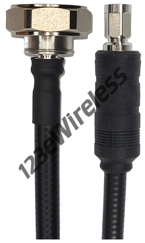 3/8" Super Flexible, 3 ft, 7/16 DIN Male Straight to NEX10 Male Straight with EasyBoot