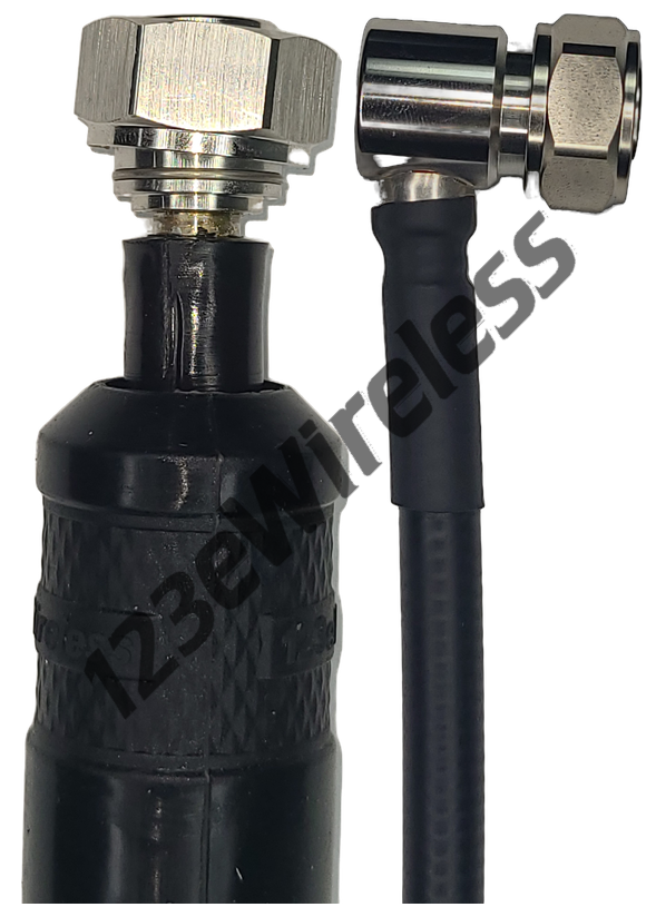 3/8" Super Flexible, 10 ft, 4.3-10 Male Straight with EasyBoot to 4.3-10 Male Right Angle