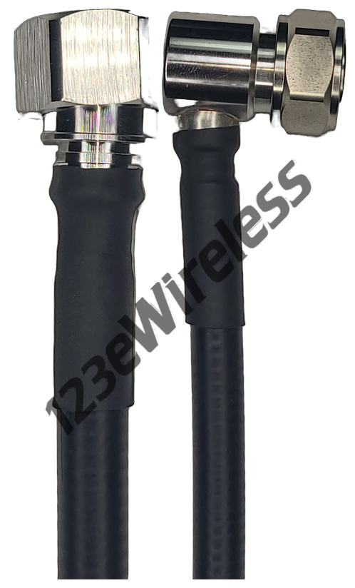 3/8" Super Flexible, 24 ft, 4.3-10 Male Straight to 4.3-10 Male Right Angle