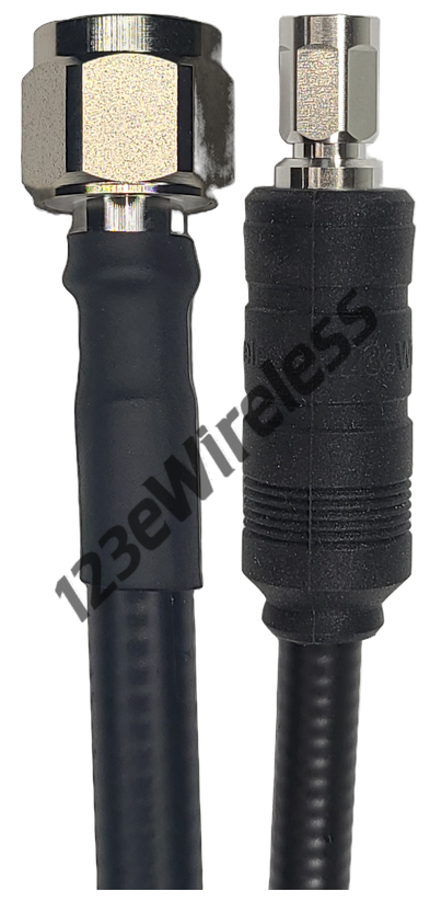3/8" Super Flexible, 8 ft, N-Type Male Straight to NEX10 Male Straight with EasyBoot