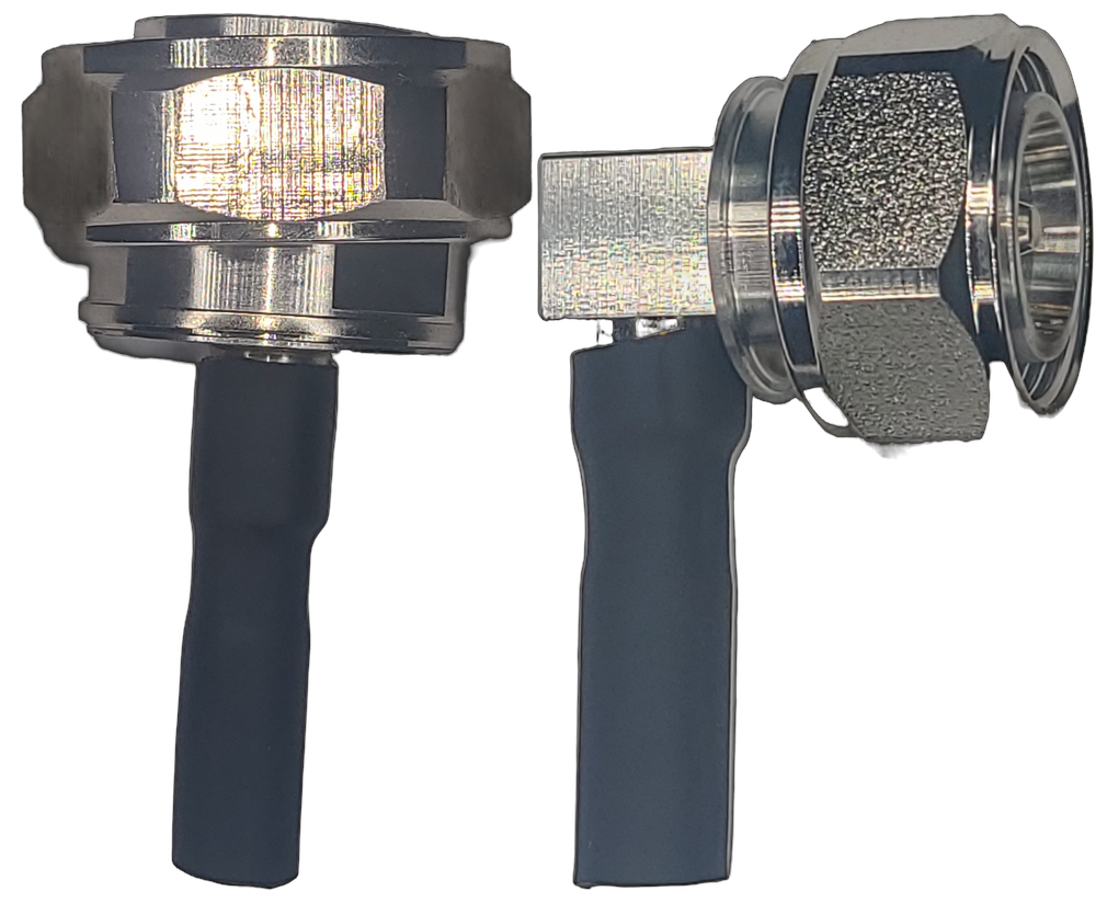 FF401, 8 ft, 7/16 DIN Male Straight to 4.3-10 Male Right Angle