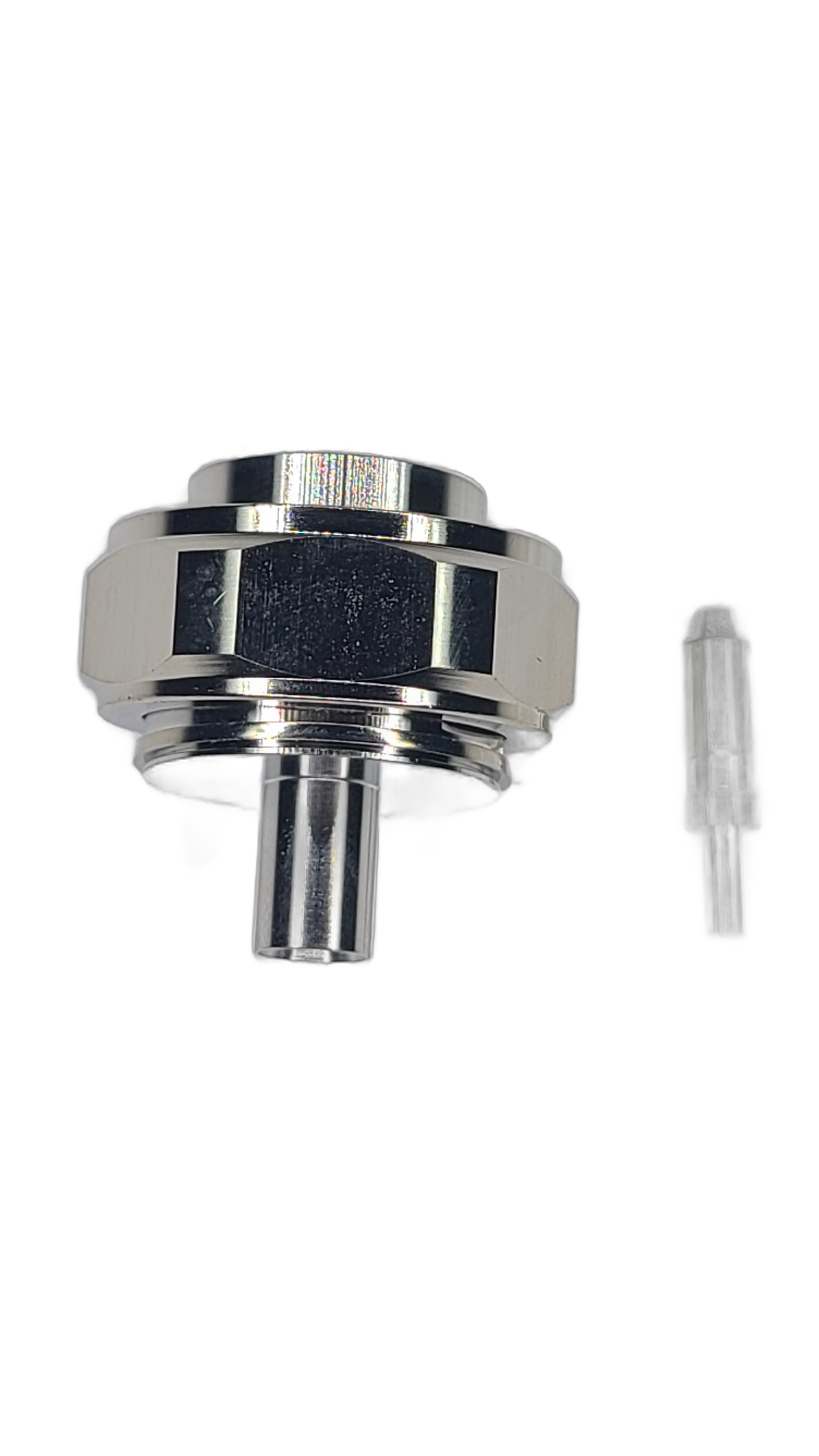 FF401 - 7/16 DIN Male - Straight - Solder Center Crimp Outer connector