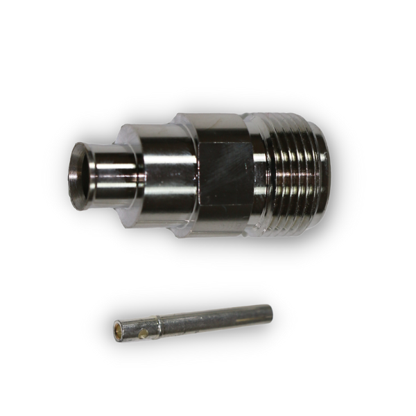 FF401 - N-Type Female - Straight - Solder Center Crimp Outer connector