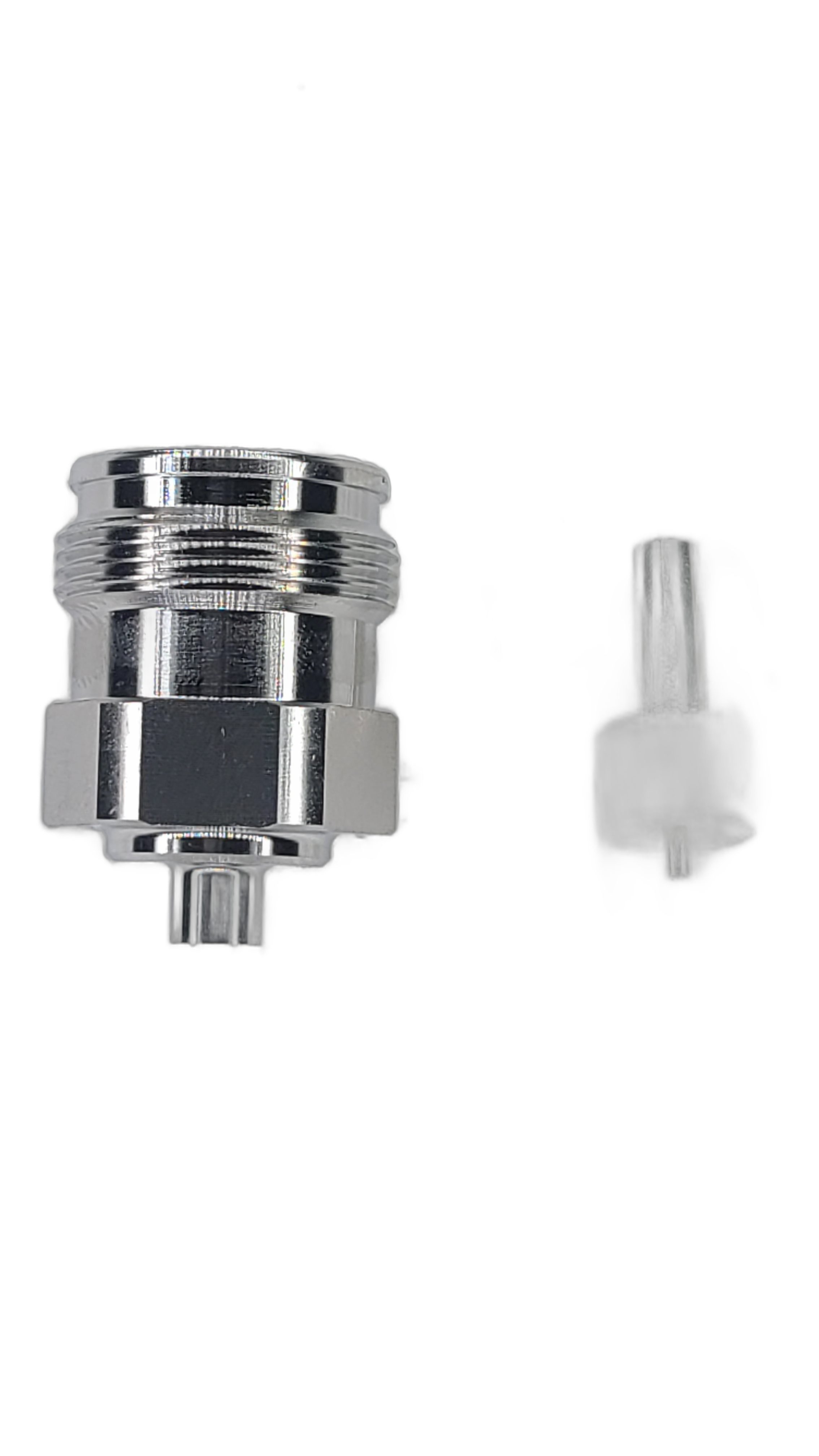 FF402 - 4.3-10 Female - Straight - Solder Center Crimp Outer connector