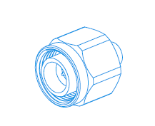 FF402 - 2.2-5 Male - Straight - Solder Center Crimp Outer connector