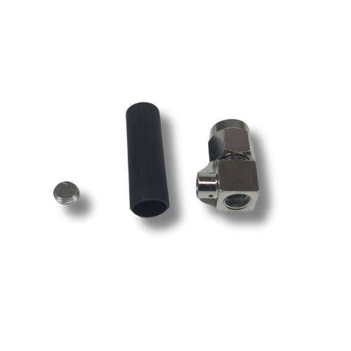 FF402 - SMA Male - Right Angle - Solder Center Crimp Outer connector