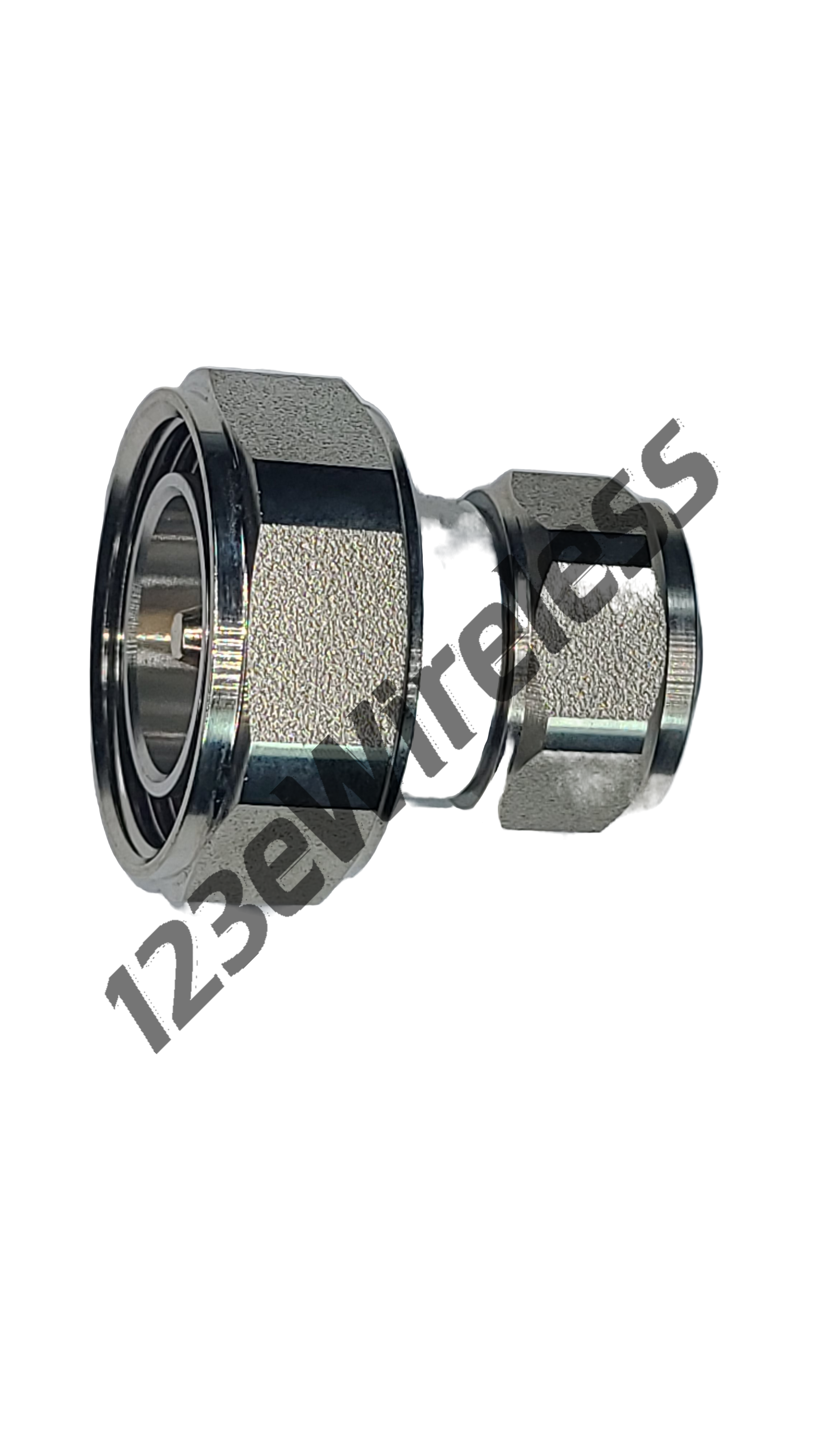 7/16 DIN Male Straight to 4.1-9.5 Mini-DIN Male Straight adapter