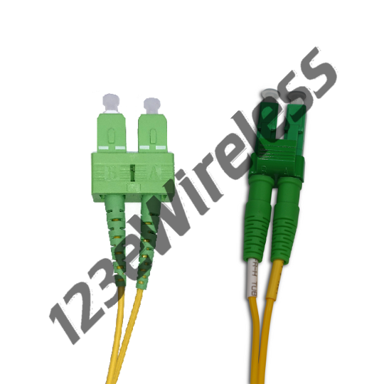 SC/APC to LC/APC Duplex Singlemode, Bend Insensitive Fiber, Zipcord 6FT