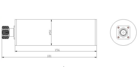 4.3-10 Male 10W Low PIM RF load terminator, 50 Ω